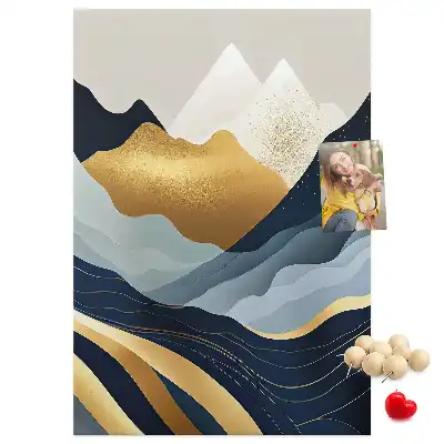 Wall cork memo board Abstract mountains