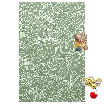 Large leaf motif cork pin board