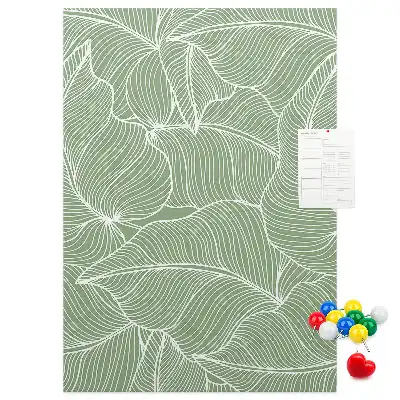 Large leaf motif cork pin board