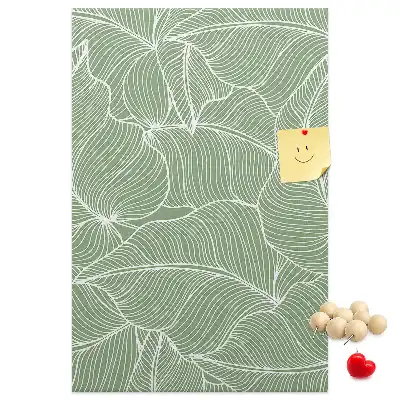 Large leaf motif cork pin board