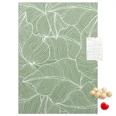 Large leaf motif cork pin board