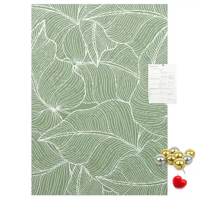 Large leaf motif cork pin board