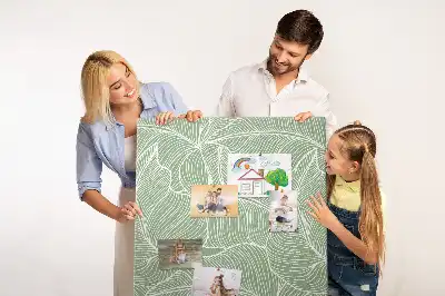 Large leaf motif cork pin board
