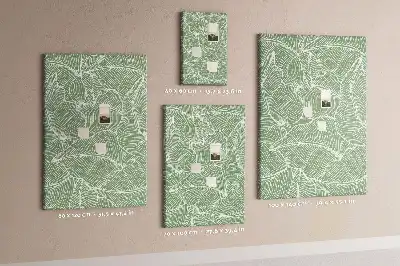 Cork pin board Large leaf motif