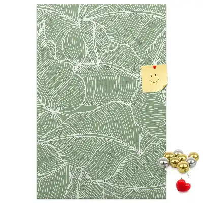 Large leaf motif cork pin board