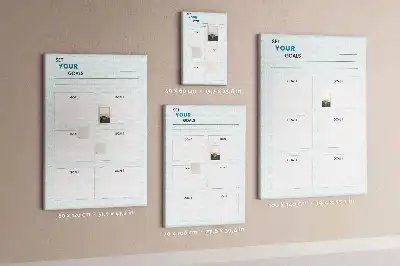 Cork note board for goal planning