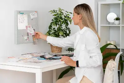 Cork note board for goal planning