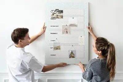 Weekly schedule wall cork memo board