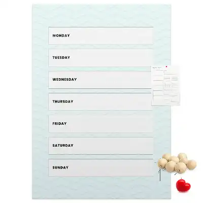 Weekly schedule wall cork memo board
