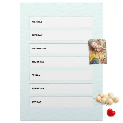 Weekly schedule wall cork memo board