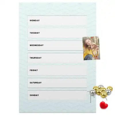 Weekly schedule wall cork memo board