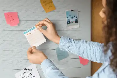Cork pin board for travel planning
