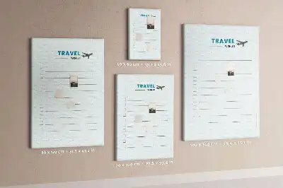 Cork pin board for travel planning