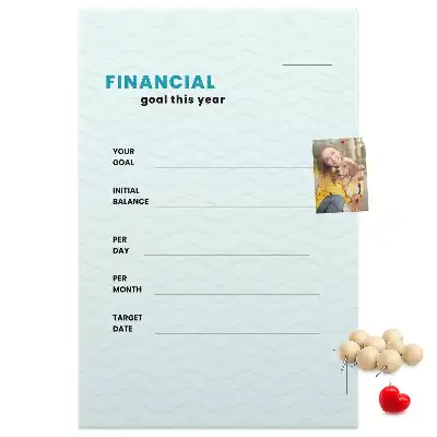 Wall cork memo board and budget planner