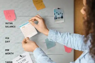 Wall cork memo board and budget planner