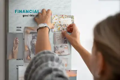 Wall cork memo board and budget planner
