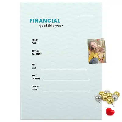 Wall cork memo board and budget planner