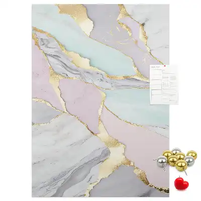 Cork Note Board Decorative marble