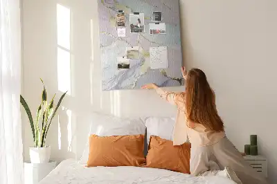 Decorative Marble Pattern Cork Note Board