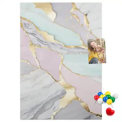 Cork Note Board Decorative marble