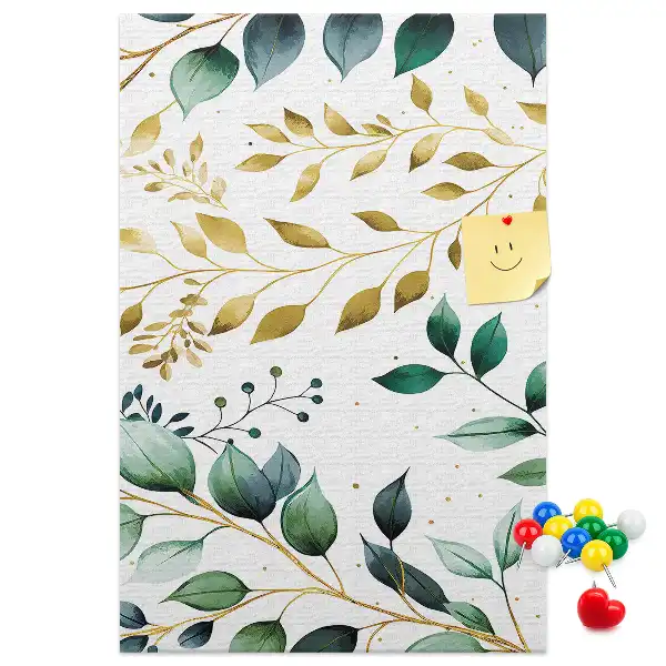 Floral Pattern Wall Cork Memo Board