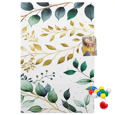 Wall cork memo board Floral pattern