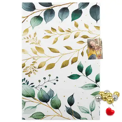 Wall cork memo board Floral pattern