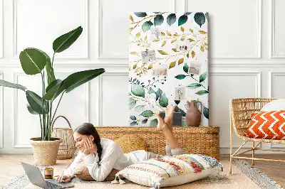 Floral Pattern Wall Cork Memo Board
