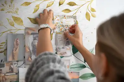 Floral Pattern Wall Cork Memo Board