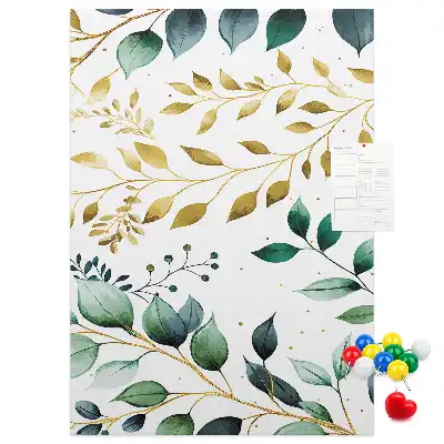 Wall cork memo board Floral pattern