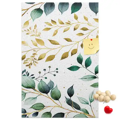 Wall cork memo board Floral pattern