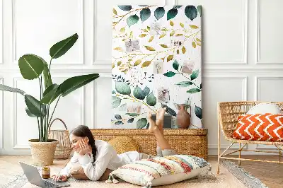 Floral Pattern Wall Cork Memo Board