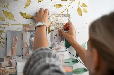Floral Pattern Wall Cork Memo Board