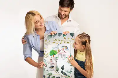Floral Pattern Wall Cork Memo Board