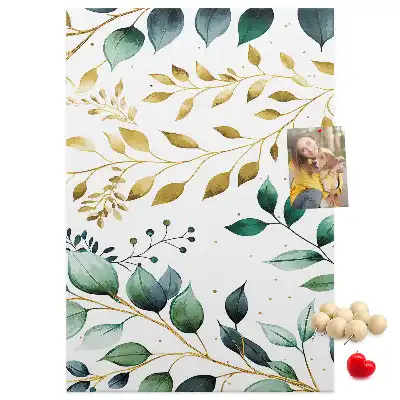 Wall cork memo board Floral pattern