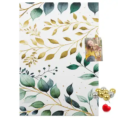 Floral Pattern Wall Cork Memo Board