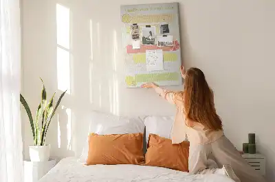 Cork pin board Menu planner