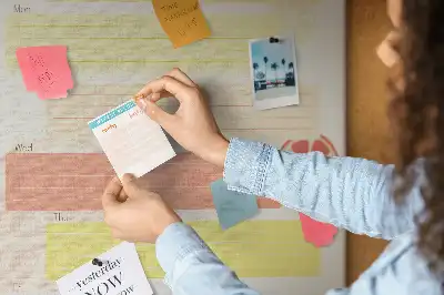 Cork pin board Menu planner