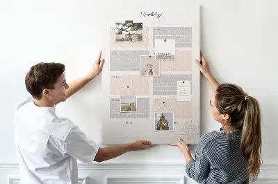 Wall cork memo board Weekly planner