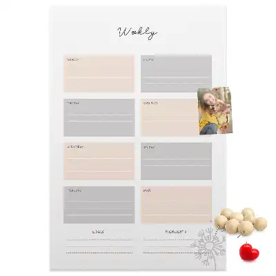 Wall cork memo board Weekly planner