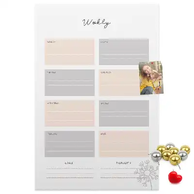 Wall cork memo board Weekly planner