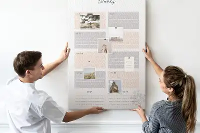 Wall cork memo board Weekly planner