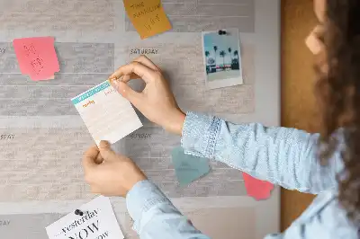 Wall cork memo board Weekly planner