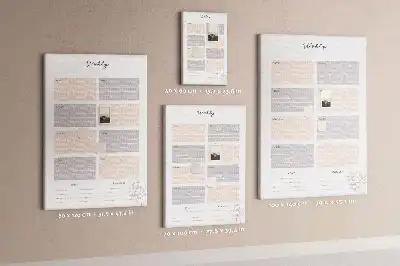 Wall cork memo board Weekly planner