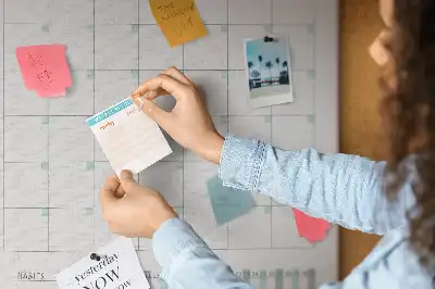 Monthly planner cork pin board