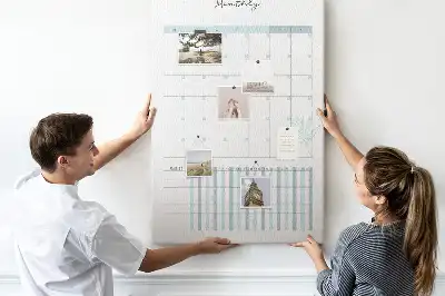 Monthly planner cork pin board