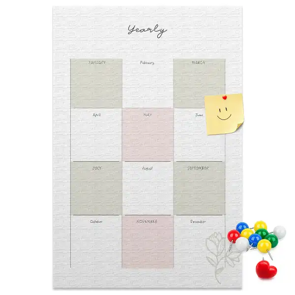 Cork Note Board Annual planner