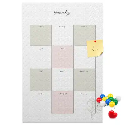 Cork Note Board Annual planner
