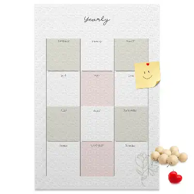 Cork Note Board Annual planner