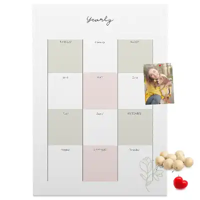 Cork Note Board Annual planner